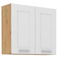 Kuchyňská skříňka LUNA bílá mat/artisan 80g-72 2f