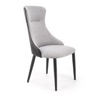 Židle K434 látka/eko kůže/kov světle šedá/černá