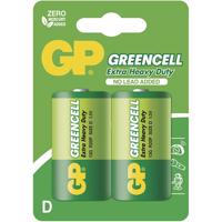 Zinková baterie GP Greencell D (R20), 2 ks