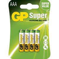 Alkalická baterie GP Super AAA (LR03), 4 ks