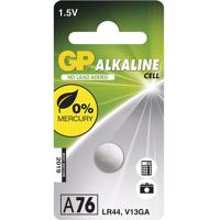 Alkalická knoflíková baterie GP A76F (LR44), 1 ks