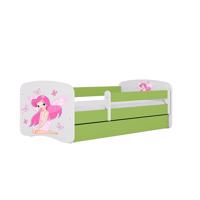 Dětská postel Babydreams+SZ+M zelená 70x140 Víla 1