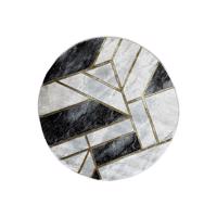 Dywan Frisee Diamond 1,2/1,2 A0033 černá/zlatá