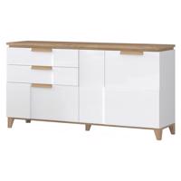 Komoda Brio K23 pacific walnut/crystal white