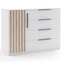 Komoda Kair 120x89x48 bílý/Latten craft zlatý