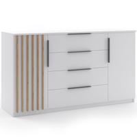 Komoda Kair 160x89x48 bílý/Latten craft zlatý