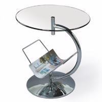 Konferenční stolek Alma průhledná/chrom