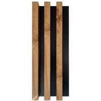 Lamelový panel  3D dąb wotan / černý 41x190x2750mm
