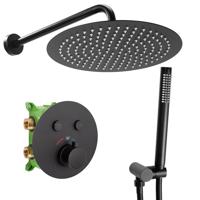 Podomítkový sprchový set s termostatem Lungo-Miller Rea P6713 černý