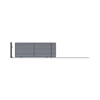 Posuvná brána SZAFIR bez PROTIZÁVAŽÍ pravá 152X400 W01367