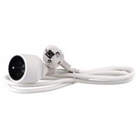 Prodlužovací kabel 2 m / 1 zásuvka / bílý / PVC / 1 mm2