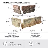 Rohový kámen Roma earth brown  bal=0,9mb