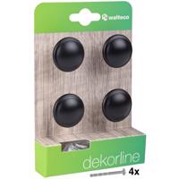 Set Knopek o 32 mm černá barva 4 ks