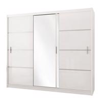 Skříň Vista 250cm Bílá/Zrcadlo