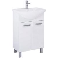 Skříňka s umyvadlem a baterií bílá Uno 2D 55
