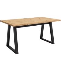 Stůl Iga Dub Artisan / Černá  Mat 160x90