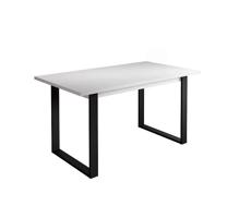 Stůl ST42 150x85+48 bílá nohy černé