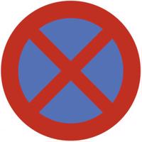 Symbol Zákaz zastavení 150x150 mm fólie