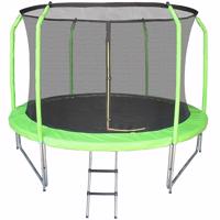 Trampolína COMFORT 244cm zelená se žebříkem