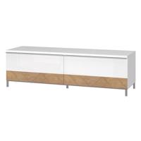 TV stolek Avis TV150-2F/AV lakované pacific walnut/crystal white