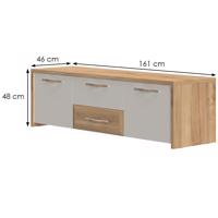 Tv Stolek Gala TV161-2K2F/GL pacific walnut/beige