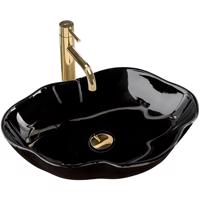 Umyvadlo na desku Pearl Black Shiny
