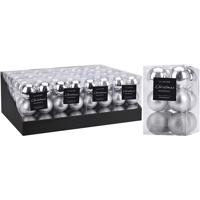 Vánoční koule 12ks x60mm silver can204610