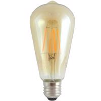 Žárovka LED 8W E27 gold decor filament ST64 1600K