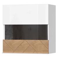 Závěsná skříňka Avis VK55-1KS/AV lakované pacific walnut/crystal white