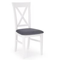 Židle Bergamo dřevo bílá/šedá 46x47x92