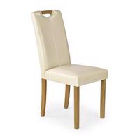 Židle Caro dřevo/eko kůže buk/krémová 42x58x96