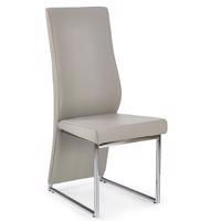 Židle K213 kov/eko kůže cappuccino 43x60x100