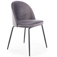 Židle K314 látka velvet/kov popelavě šedá