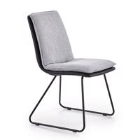 Židle K326 eko kůže/látka/kov černá/světle šedá