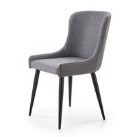 Židle K333 eko kůže/látka/kov tmavě šedá/světle šedá