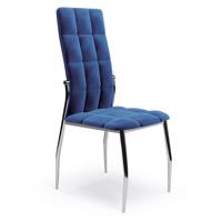Židle K416 samet/kov tmavě modrá 43x54x101