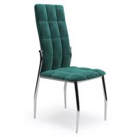 Židle K416 samet/kov tmavě zelená 43x54x101