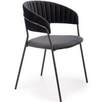Židle K426 látka velvet/kov černá