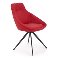 Židle K431 látka/kov červená 55x54x84