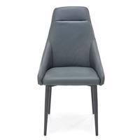 Židle K465 ekokůže/kov tmavě šedá 53x64x97